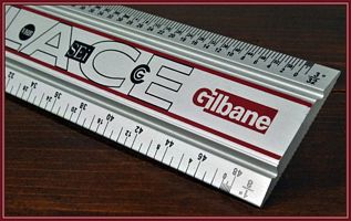 Image of an anodized aluminium ruler