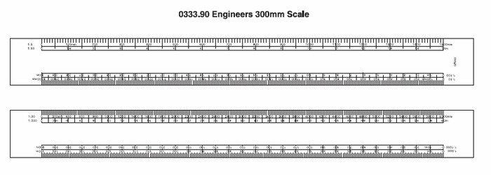 Download 300mm Engineers Oval Scale Rule PDF Template